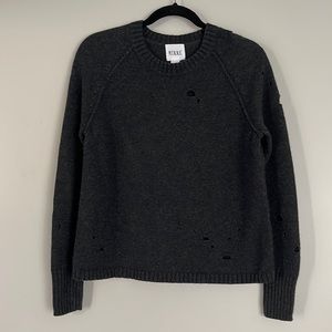 M.I.N.N.E. Distressed Cable-knit Ribbed Sweater Womens Size S**